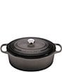 Color:Oyster Grey - Image 1 - 9.5-Quart Signature Oval Dutch Oven