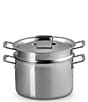 Le Creuset Classic Stainless Steel Deep Round Pasta Pot & Sieve, 7.5 Qt. - Image 1