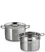 Le Creuset Classic Stainless Steel Deep Round Pasta Pot & Sieve, 7.5 Qt. - Image 2