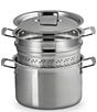 Le Creuset Classic Stainless Steel Deep Round Pasta Pot & Sieve, 7.5 Qt. - Image 3