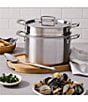 Le Creuset Classic Stainless Steel Deep Round Pasta Pot & Sieve, 7.5 Qt. - Image 4