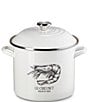 Le Creuset Enamel Steel 10-Quart Covered Shrimp Seafood Stockpot- White, Color:White - Image 1
