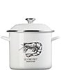 Le Creuset Enamel Steel 10-Quart Covered Shrimp Seafood Stockpot- White, Color:White - Image 2