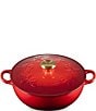 Le Creuset Enameled Cast Iron Holly Collection Traditional Chef's Oven with Lid, 4.5-Quart, Color:Cerise - Image 1