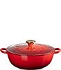 Le Creuset Enameled Cast Iron Holly Collection Traditional Chef's Oven with Lid, 4.5-Quart, Color:Cerise - Image 4