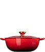 Le Creuset Enameled Cast Iron Holly Collection Traditional Chef's Oven with Lid, 4.5-Quart, Color:Cerise - Image 5