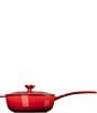 Le Creuset Enameled Cast Iron Holly Collection Traditional Saucier with Lid, 2.25 Qt., Color:Cerise - Image 4