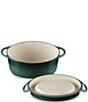 Le Creuset Enameled Cast Iron Traditional Oval Doufeu, 7.25 qt, Color:Artichaut - Image 2