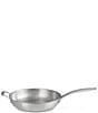 Le Creuset Essential Stainless Steel Shallow Round Frying Pan with Handle, Color:Stainless Steel - Image 1