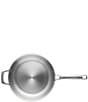 Le Creuset Essential Stainless Steel Shallow Round Frying Pan with Handle, Color:Stainless Steel - Image 6