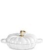 Le Creuset Festive Fall Collection 2.75-qt Signature Enameled Cast Iron Pumpkin Braiser, Color:White - Image 5