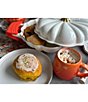 Le Creuset Festive Fall Collection 2.75-qt Signature Enameled Cast Iron Pumpkin Braiser, Color:White - Image 7