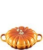 Le Creuset Festive Fall Collection 2.75-qt Signature Enameled Cast Iron Pumpkin Braiser, Color:Persimmon - Image 1