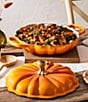 Le Creuset Festive Fall Collection 2.75-qt Signature Enameled Cast Iron Pumpkin Braiser, Color:Persimmon - Image 7