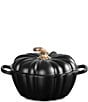 Le Creuset Festive Fall Collection 4-qt. Signature Enameled Cast Iron Pumpkin Cocotte, Color:Licorice - Image 1