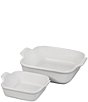 Color:White - Image 1 - Heritage Square Baking Dishes, Set of 2