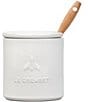 Le Creuset Honey Pot with Silicone Honey Dipper, 14-oz., Color:White - Image 2