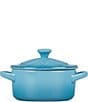 Color:Caribbean - Image 2 - Mini Cocotte with Flower Lid