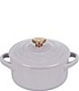 Le Creuset Mini L'Amour Collection Mini Round Cocotte With Gold Heart Knob, Color:Shallot - Image 1