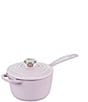 Color:Shallot - Image 1 - Signature 1.75-Quart Enameled Cast Iron Saucepan with Stainless Steel Knob