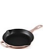 Color:Peche - Image 1 - Signature 10.25#double; Enameled Cast Iron Handle Skillet