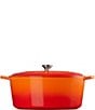 Le Creuset Signature 15.5 Quart Oval Dutch Oven with Stainless Steel Knob, Color:Flame - Image 2