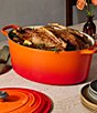 Le Creuset Signature 15.5 Quart Oval Dutch Oven with Stainless Steel Knob, Color:Flame - Image 4