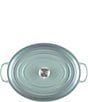 Le Creuset Signature 15.5 Quart Oval Dutch Oven with Stainless Steel Knob, Color:Sea Salt - Image 4