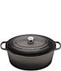 Color:Oyster Grey - Image 1 - Signature 15.5 Quart Oval Dutch Oven with Stainless Steel Knob