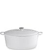Le Creuset Signature 15.5 Quart Oval Dutch Oven with Stainless Steel Knob, Color:White - Image 2