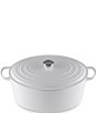 Le Creuset Signature 15.5 Quart Oval Dutch Oven with Stainless Steel Knob, Color:White - Image 5