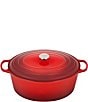 Color:Cerise - Image 1 - Signature 15.5 Quart Oval Dutch Oven with Stainless Steel Knob
