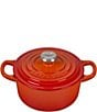 Le Creuset Signature 2-Quart Round Enameled Cast Iron Dutch Oven with Stainless Steel Knob, Color:Flame - Image 1