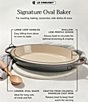 Le Creuset Signature 3-Quart Enameled Cast Iron Oval Baker with Loop Handles, Color:Oyster - Image 5