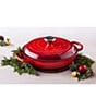 Le Creuset Signature 5-Qt Enameled Cast Iron Braiser with Stainless Steel Knob, Color:Cerise - Image 2