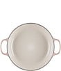 Color:Peche - Image 5 - Signature 5-Qt Enameled Cast Iron Braiser with Stainless Steel Knob