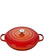 Le Creuset Signature 5-Qt Enameled Cast Iron Braiser with Stainless Steel Knob, Color:Flame - Image 1