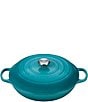 Color:Caribbean - Image 1 - Signature 5-Qt Enameled Cast Iron Braiser with Stainless Steel Knob