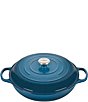 Color:Deep Teal - Image 1 - Signature 5-Qt Enameled Cast Iron Braiser with Stainless Steel Knob