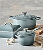 Le Creuset Signature 5.5-qt. Round Enameled Cast Iron Dutch Oven with Stainless Steel Knob, Sea Salt, Color:Sea Salt - Image 2