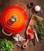 Le Creuset Signature 5.5-qt. Round Enameled Cast Iron Dutch Oven with Stainless Steel Knob, Color:Flame - Image 2