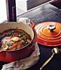 Le Creuset Signature 5.5-qt. Round Enameled Cast Iron Dutch Oven with Stainless Steel Knob, Color:Flame - Image 3