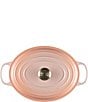 Le Creuset Signature 6.75-Quart Oval Dutch Oven with Light Gold Knob- Peche, Color:Peche - Image 4