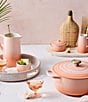 Le Creuset Signature 6.75-Quart Oval Dutch Oven with Light Gold Knob- Peche, Color:Peche - Image 6