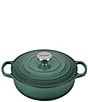Le Creuset Signature Cast-Iron 5-Piece Cookware Set with Stainless Steel Knob, Color:Artichaut - Image 2