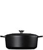 Le Creuset Signature Cast Iron Oval Oven Dutch Oven with Stainless Steel knob, Color:Licorice - Image 2