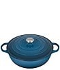 Color:Deep Teal - Image 1 - Signature Enameled Cast Iron Chef's Oven With Stainless Steel Knob, 7.5-Quart