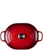 Le Creuset Signature Enameled Cast Iron Oblong Dutch Oven with Lid, 3.75 Qt., Color:Cerise - Image 3