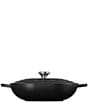 Le Creuset Signature Enameled Cast Iron Oblong Dutch Oven with Lid, 3.75 Qt., Color:Licorice - Image 2