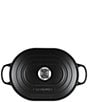 Le Creuset Signature Enameled Cast Iron Oblong Dutch Oven with Lid, 3.75 Qt., Color:Licorice - Image 3